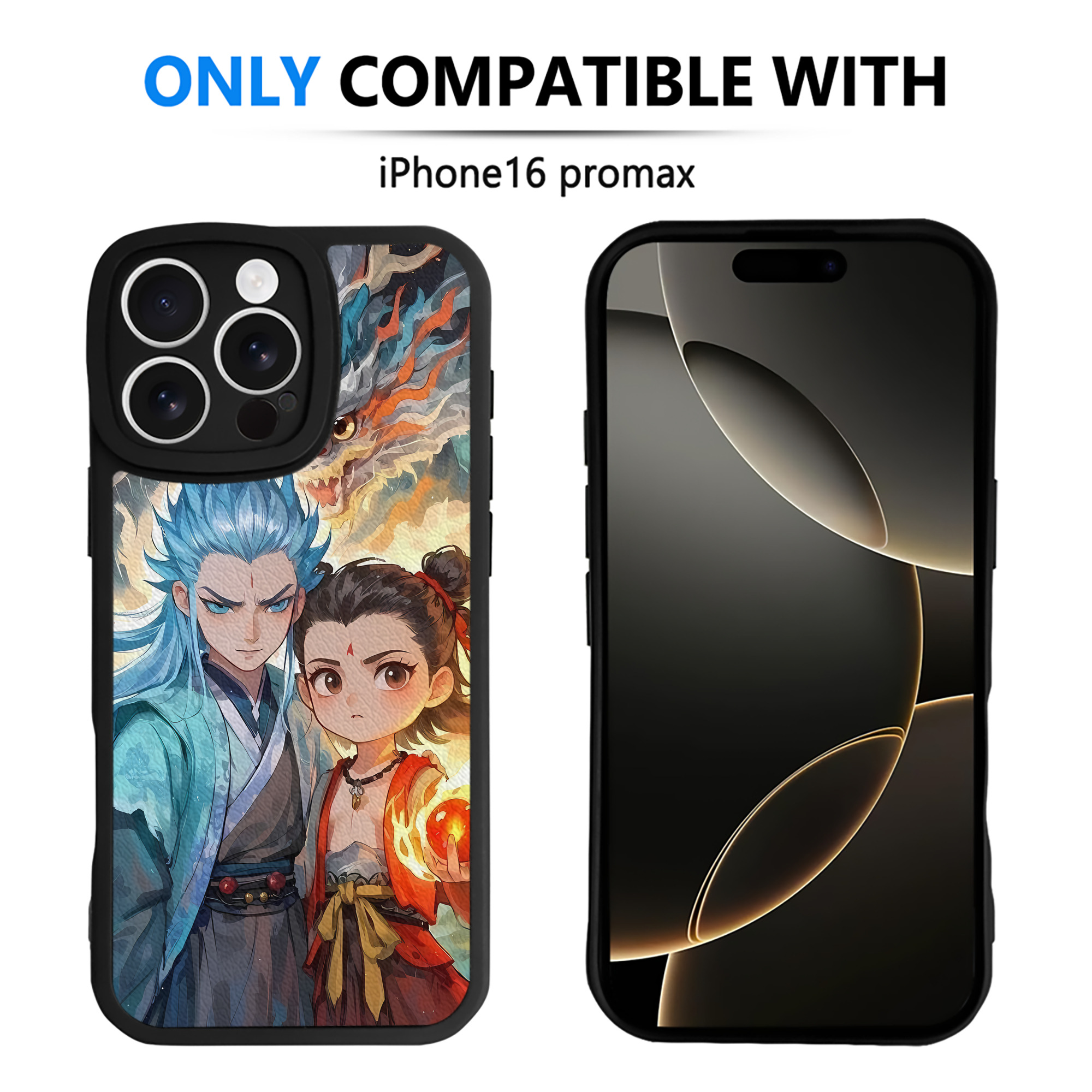 （画像用） Ne Zha 2 ナタ 魔童の大暴れ 【iPhone 16シリーズ対応】シリコンスマホケース（レザー調） 材質：シリコン